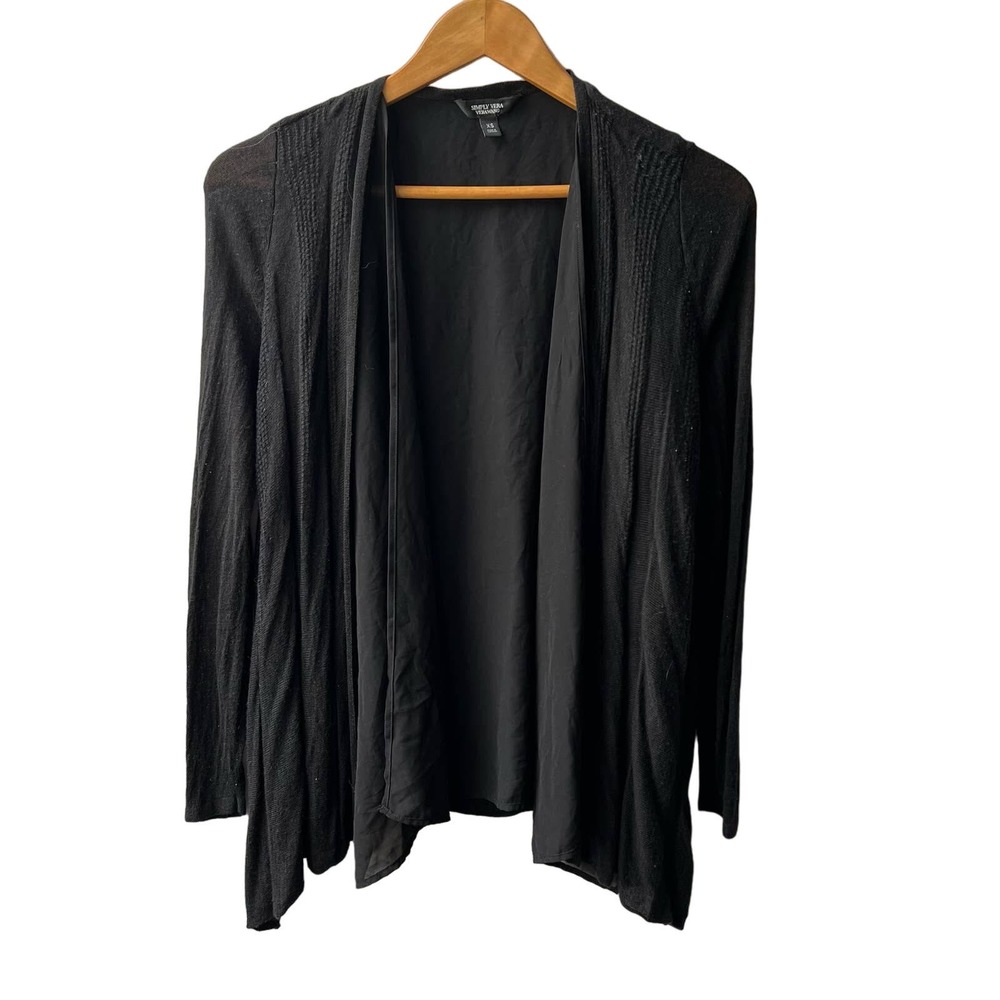 Simply Vera by Vera Wang Black Cardigan Size XSmall